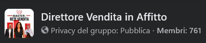 gruppo facebook direttore vendita